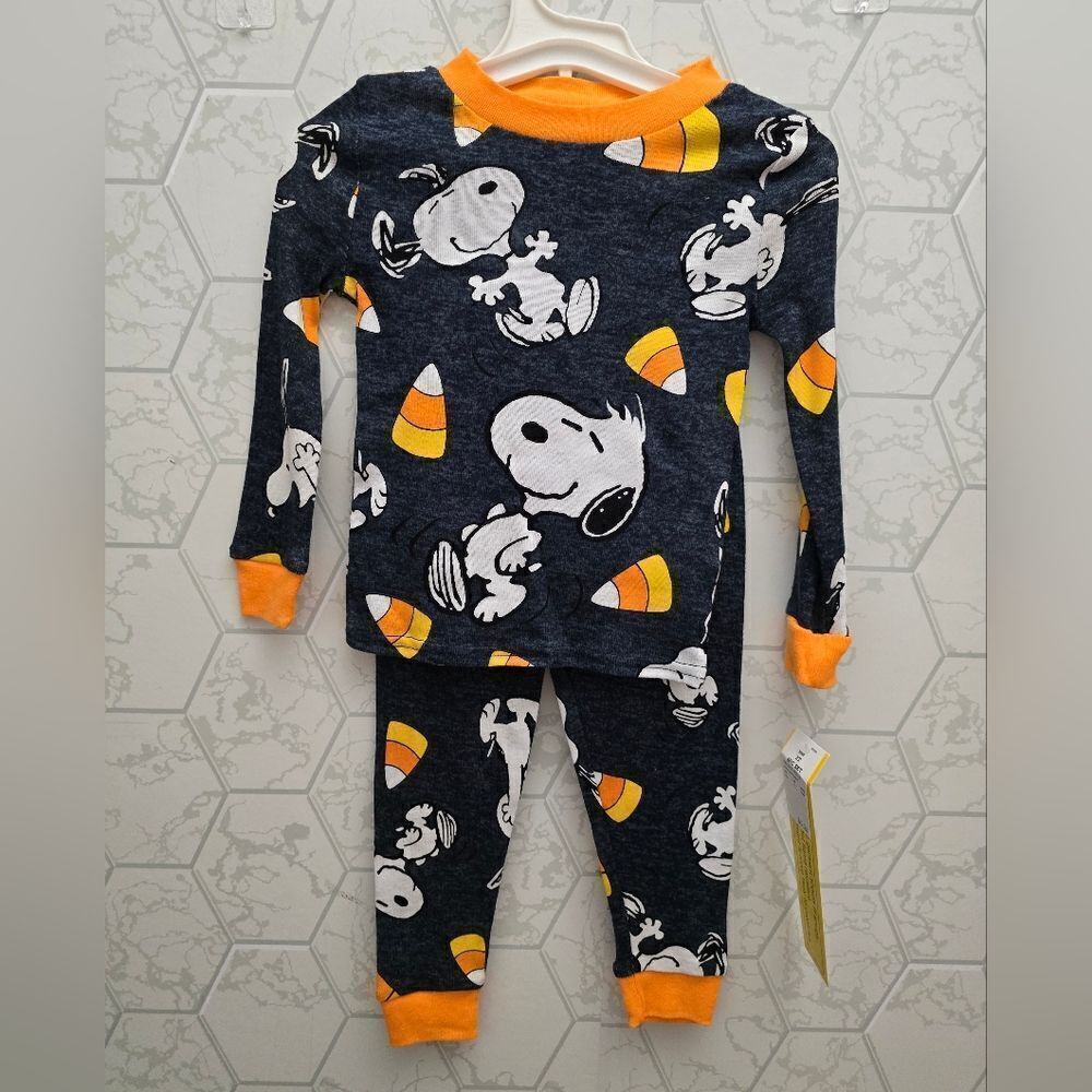 New Size 2T Peanuts Halloween Pajamas 2pc Set Girl Boy Toddler Dog 100% Cotton